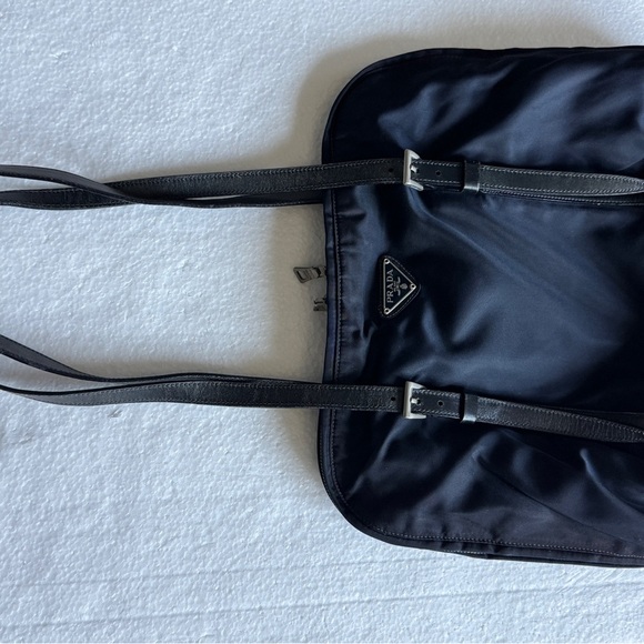 Vintage Prada navy dark blue nylon handle shoulder bag - Picture 5 of 16